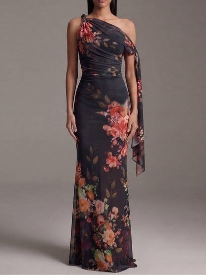 Carmen | Vestido Maxi Plisado Hombro Descubierto
