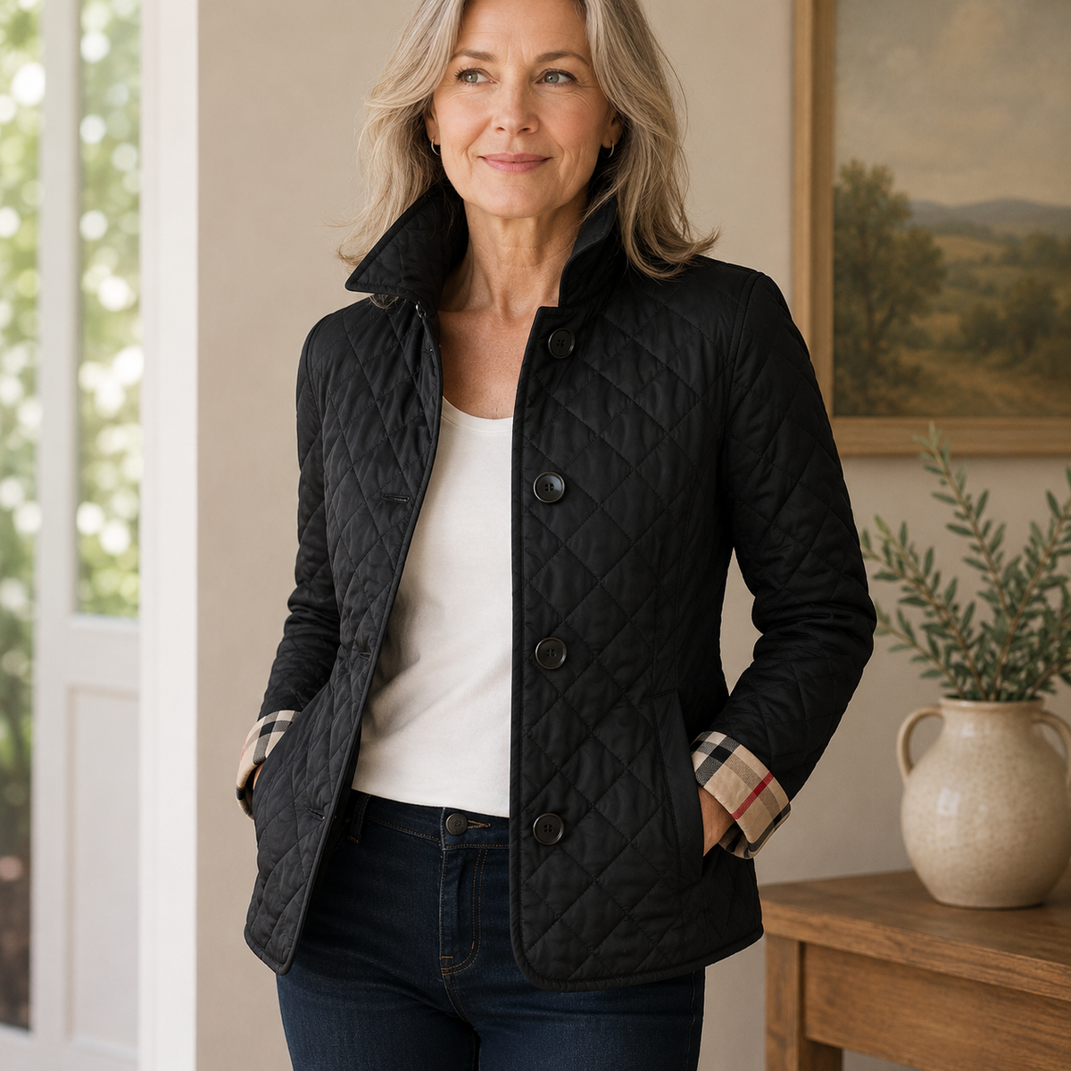Chloé chaqueta acolchada color negro