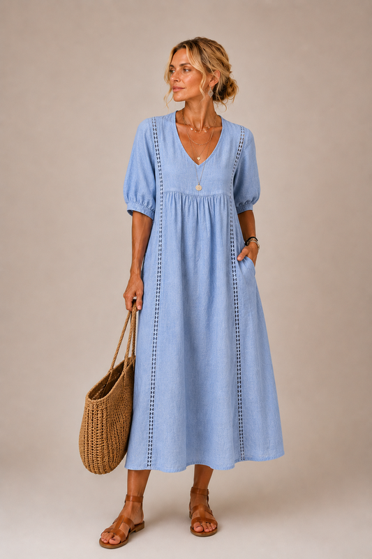 Sefi vestido midi veraniego detalle