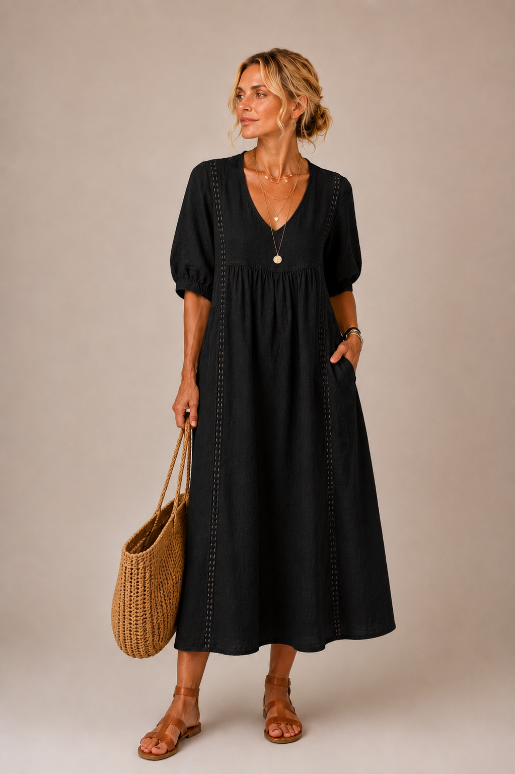 Sefi vestido midi veraniego color