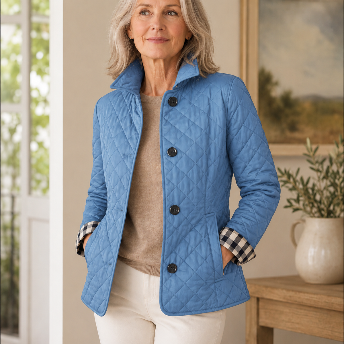 Chloé chaqueta acolchada color azul claro