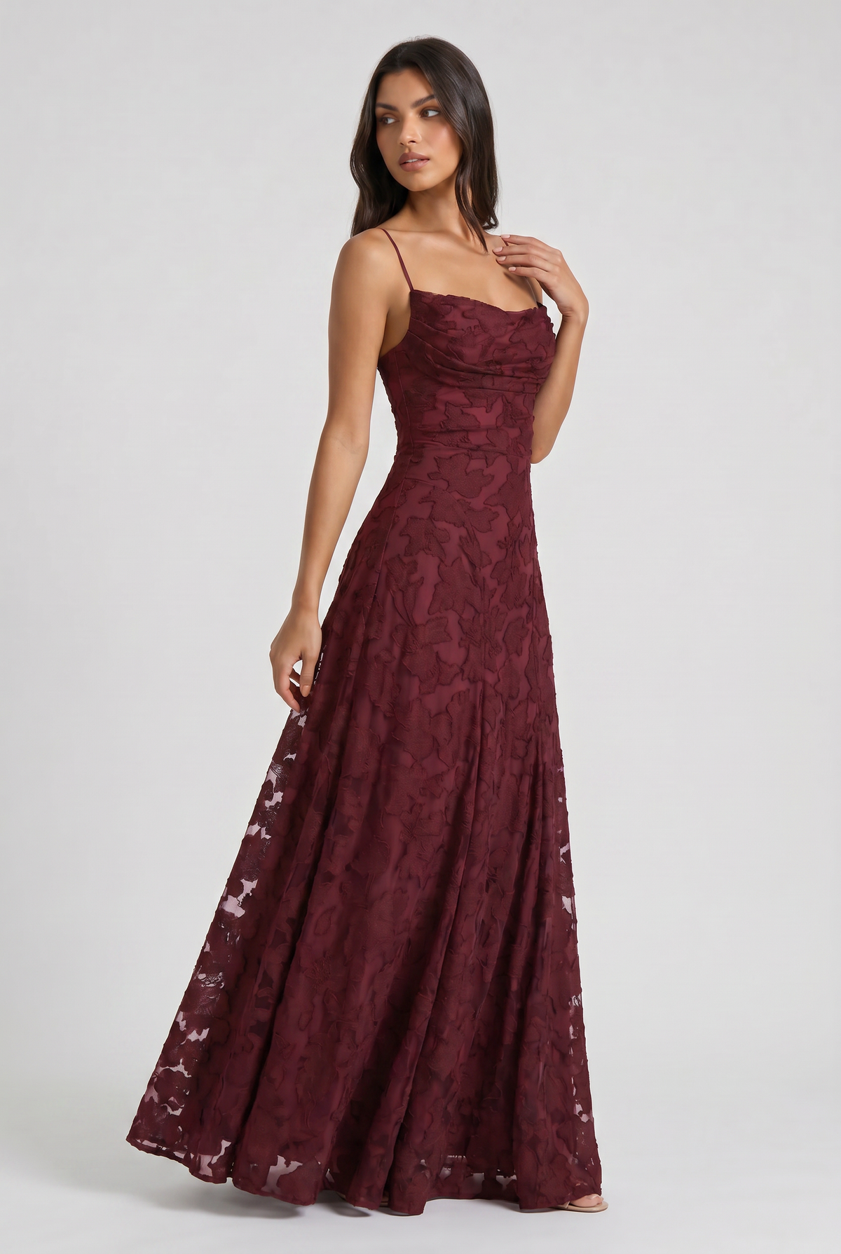 Louise Vestido Maxi Drapeado