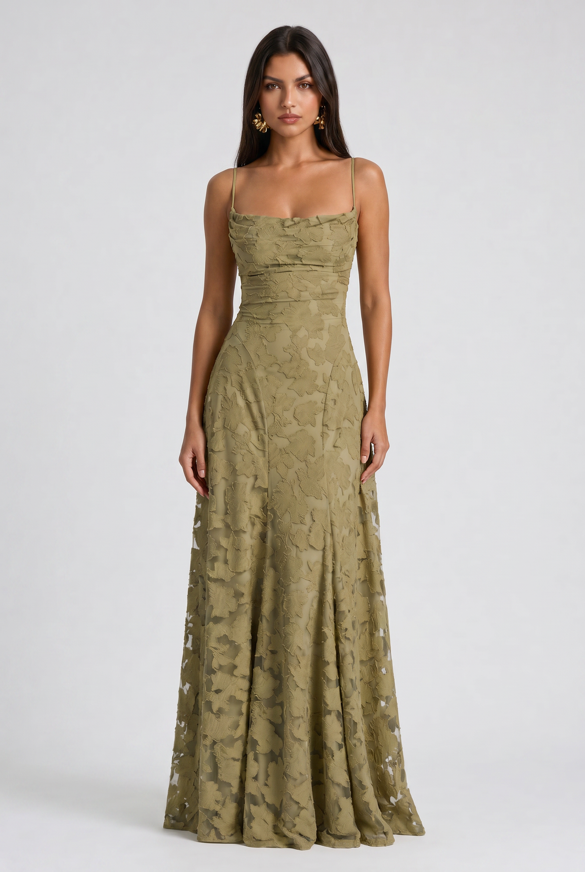 Louise Vestido Maxi Drapeado