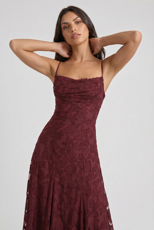 Louise Vestido Maxi Drapeado