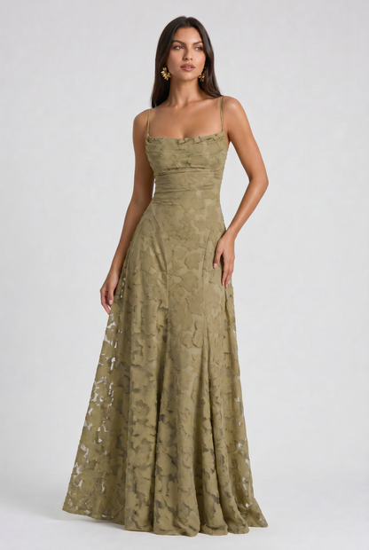 Louise Vestido Maxi Drapeado