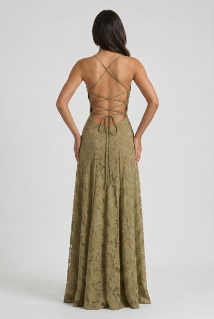 Louise Vestido Maxi Drapeado