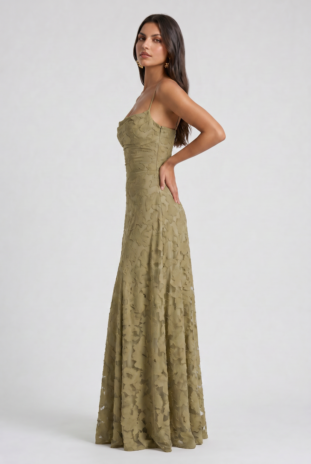 Louise Vestido Maxi Drapeado