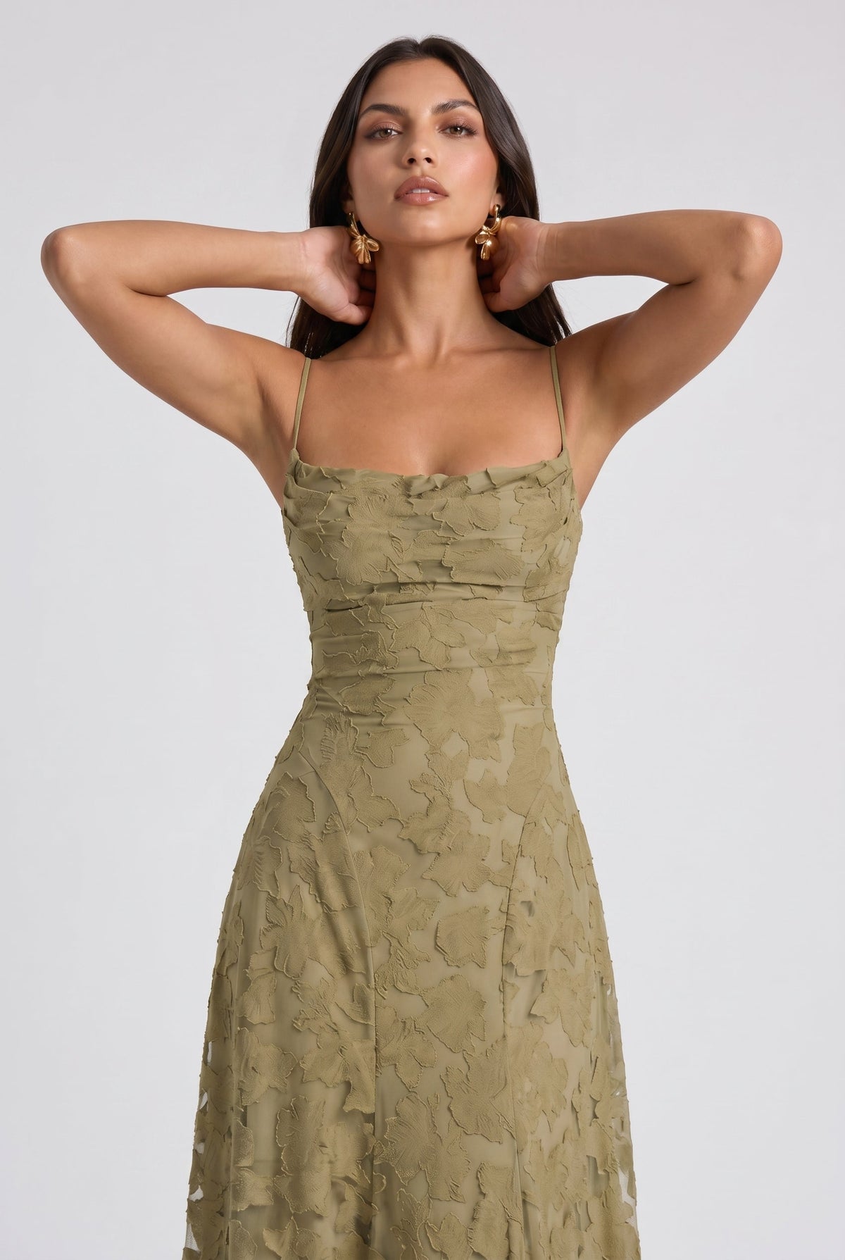 Louise Vestido Maxi Drapeado