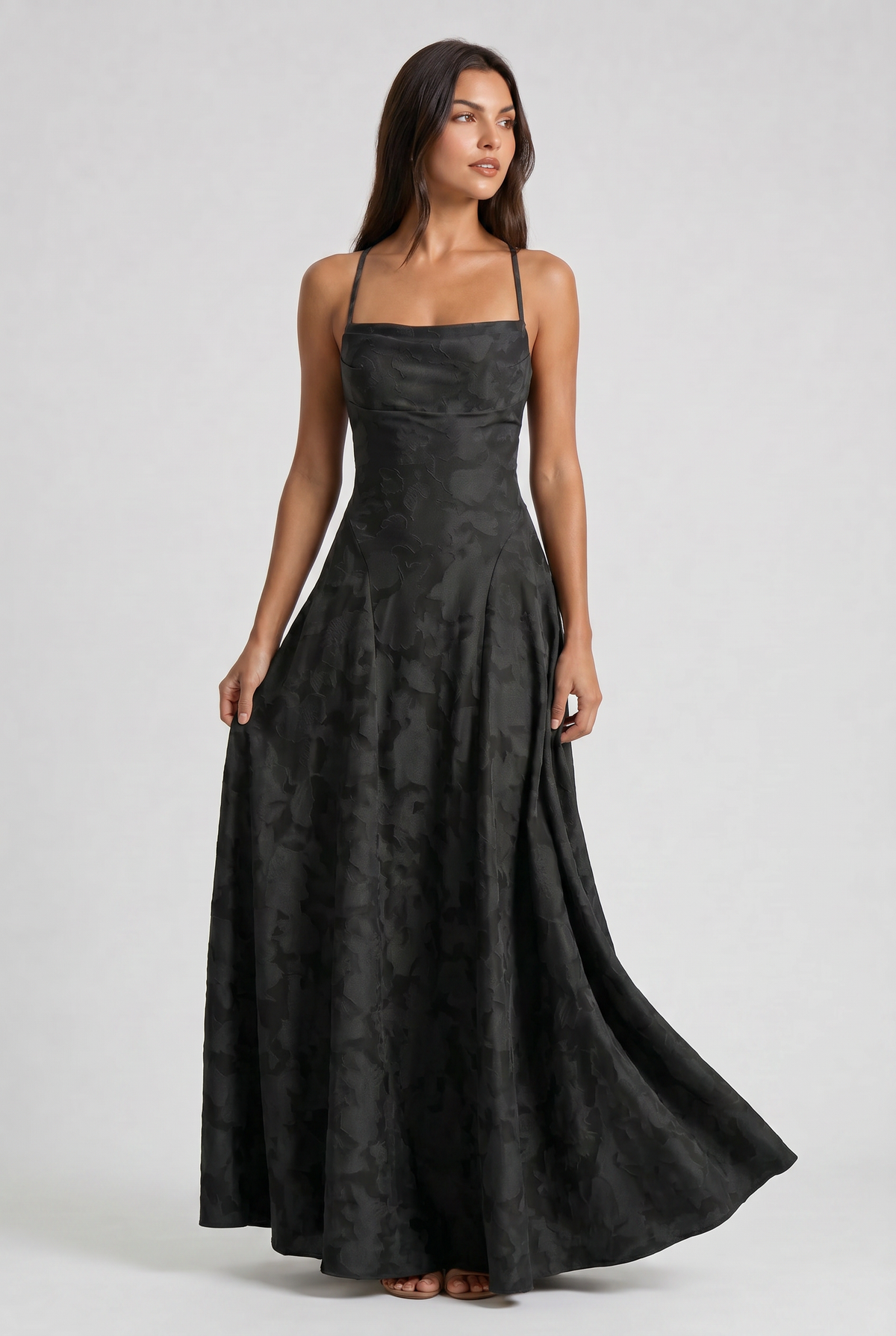 Louise Vestido Maxi Drapeado