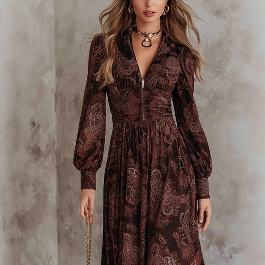 Emma | Vestido camisero largo con cuello clásico