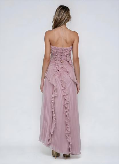 Vestido Halter de Volantes Aranza
