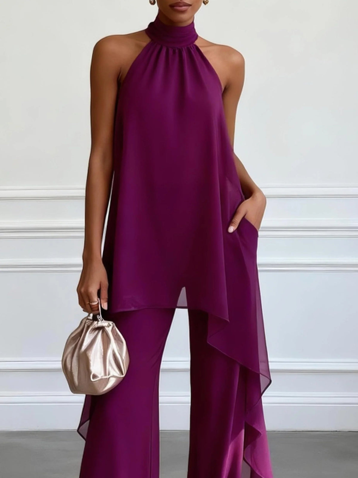 Violeta | Conjunto Top Morado y Pantalón