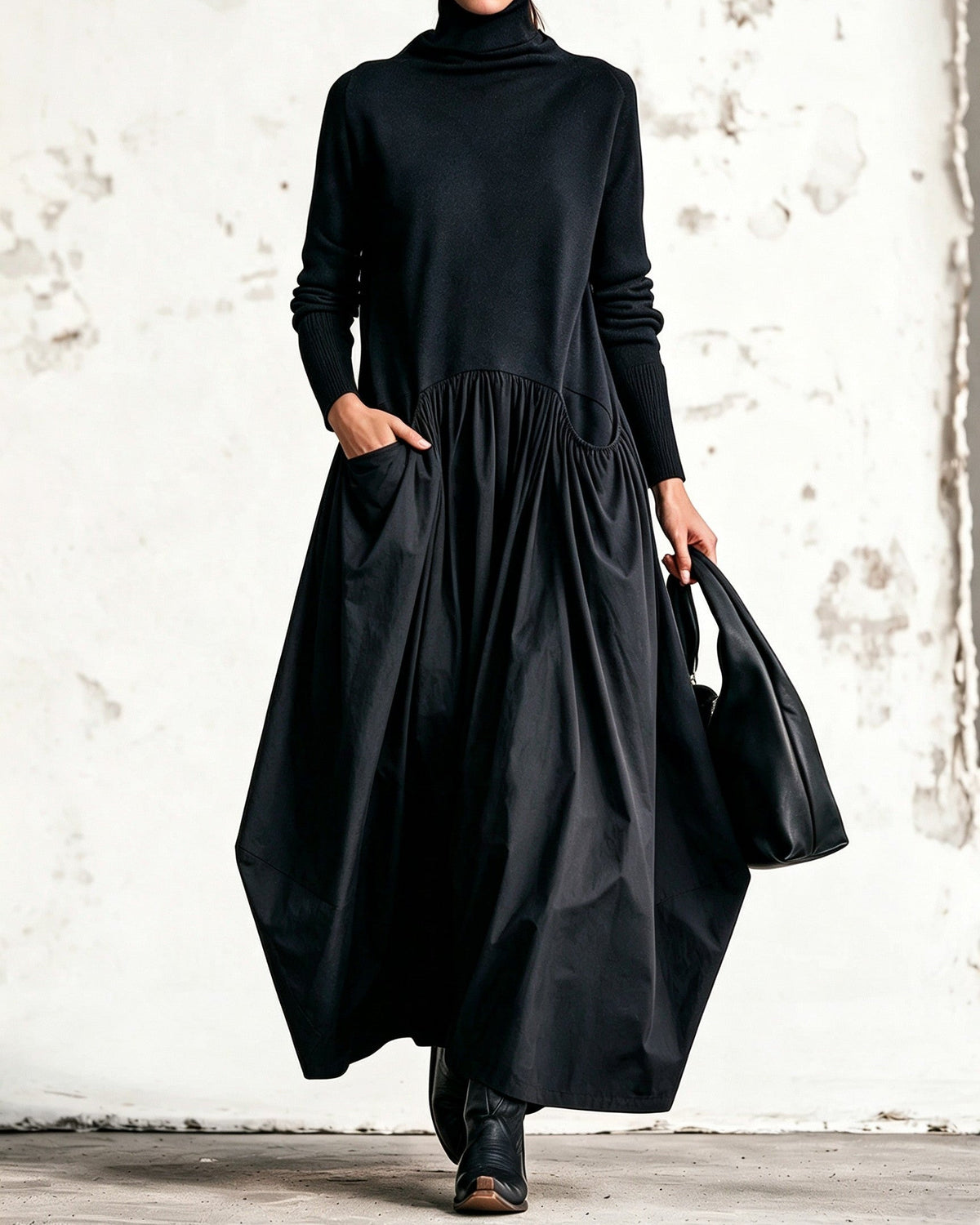 Claudia vestido largo negro