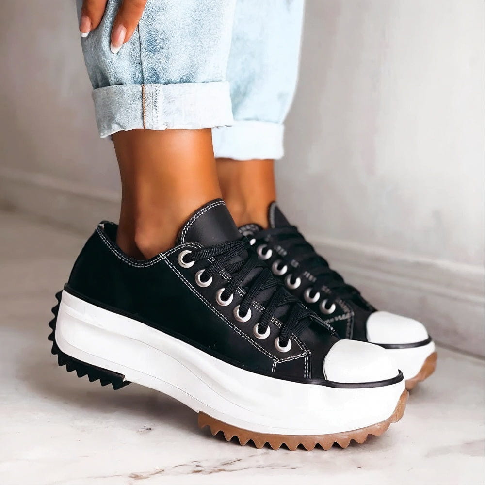 Bettina - zapatos con plataforma color negro