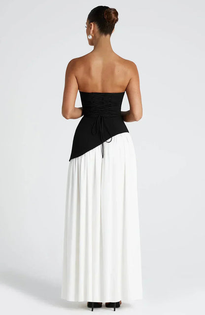 Vestido de Gala Plisado Atenas con Espalda Infinita