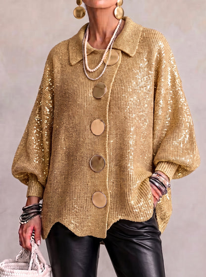 Dora cárdigan oversize - Oro