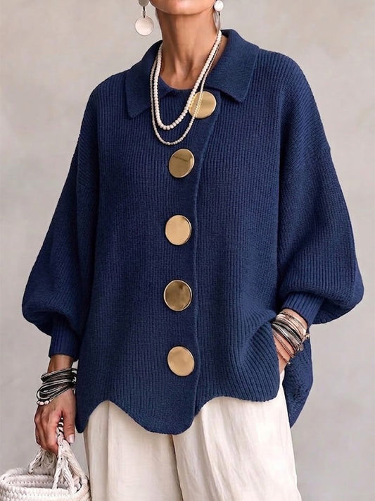 Dora cárdigan oversize - Azul Marino