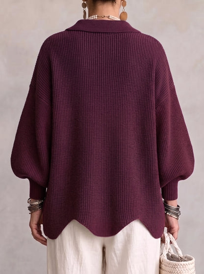 Dora cárdigan oversize - detalle