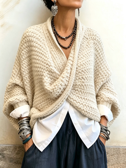 Adela - jersey oversize marfil