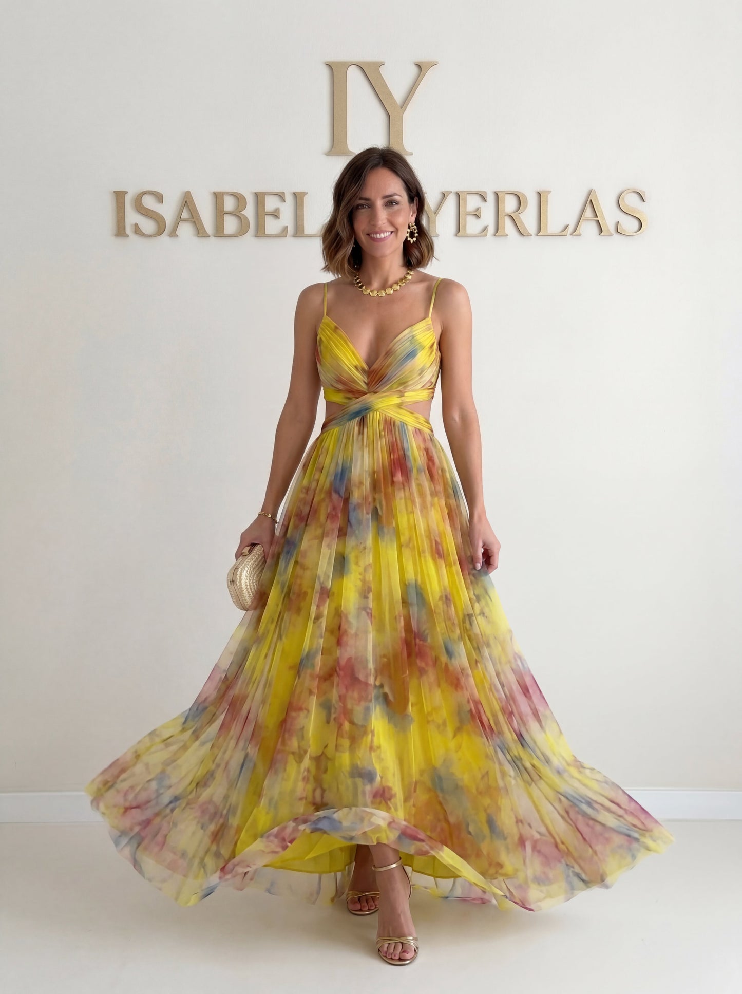Vestido de ceremonia de tirantes