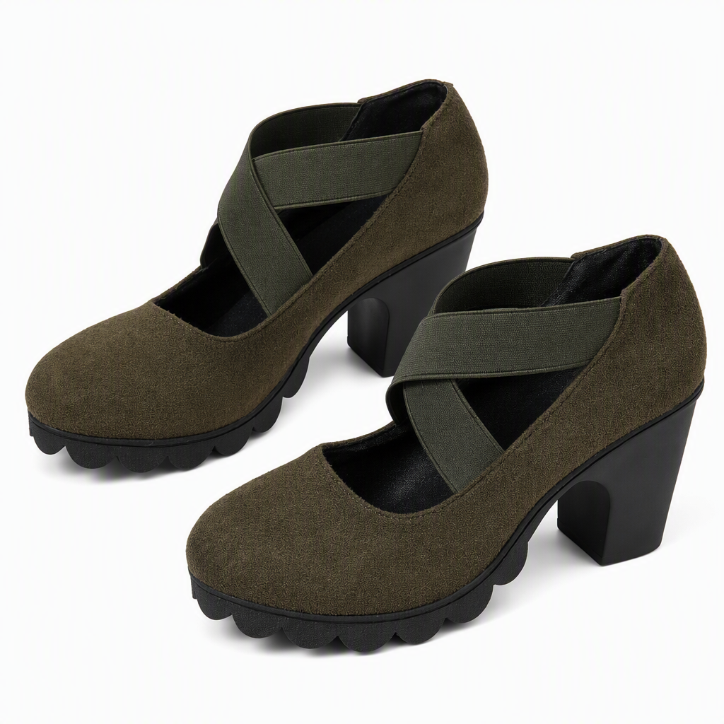 Lola zapatos plataforma - Verde Ante