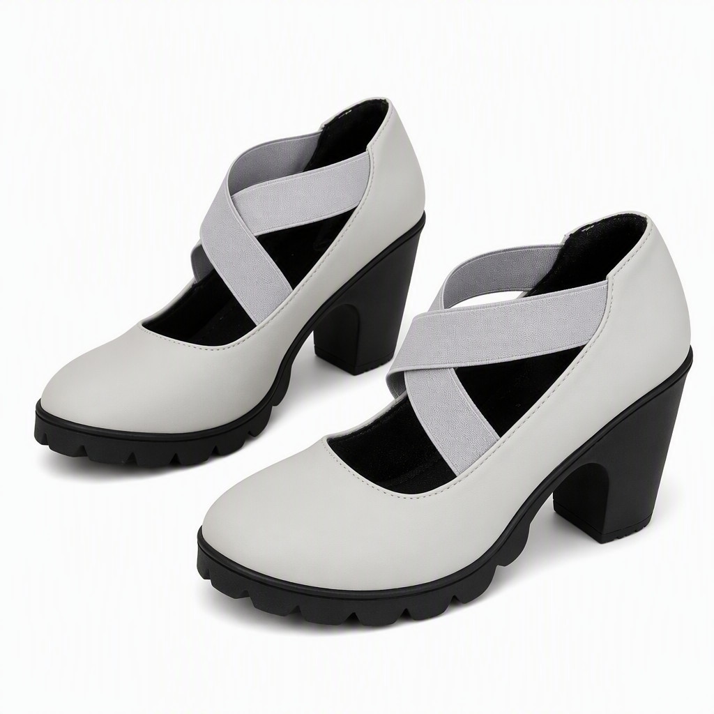 Lola zapatos plataforma - Gris Liso